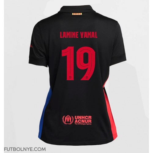 Camiseta Barcelona Lamine Yamal #19 Visitante Equipación para mujer 2024-25 manga corta